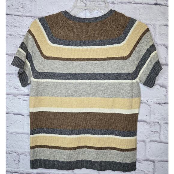 Talbots Women's Vintage Angora Cotton  Blend Striped top blouse small - Picture 5 of 8